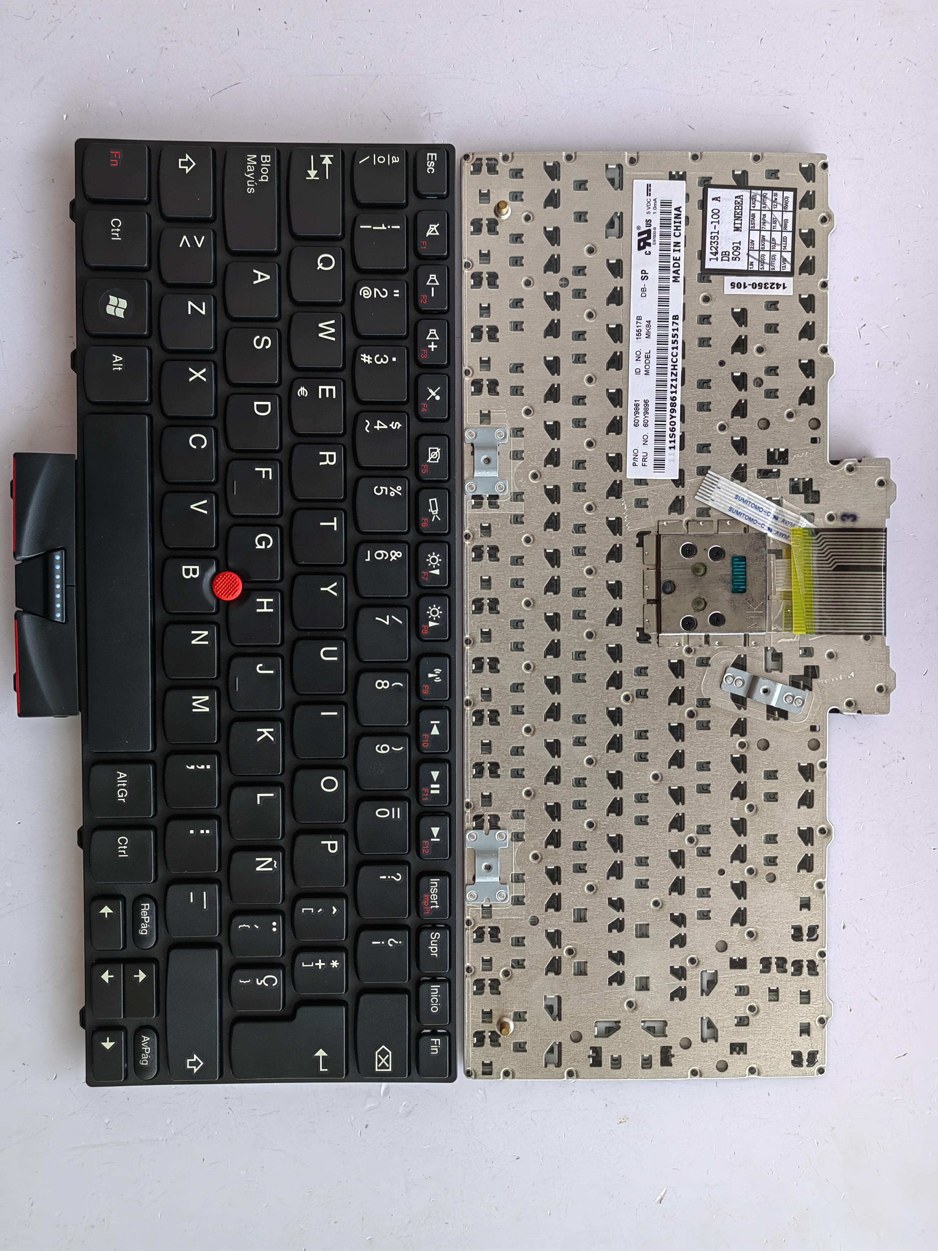 Picture of New Replacement Laptop Keyboard For IBM X100E/E10 BLACK FRAME BLACK Sp Layout
